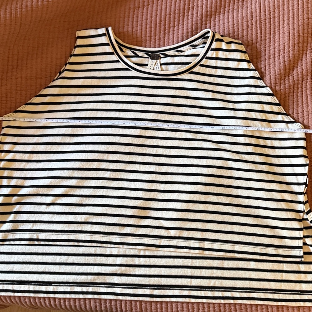 We The Free Cream and Black Striped Muscle Tee - Picture 9 of 10